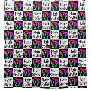 RIDEAUX DE DOUCHE LISTE DE CHEVEUX COLORÉ ET COLORÉ DOUCHE CURTAGE
