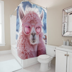 Rideaux De Douche Llama rose glamour - Icône mode hiver