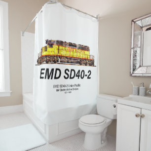 Rideaux De Douche Locomotive diesel EMD SD40-2. Union Pacifique