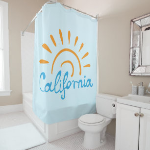 Rideaux De Douche Logo ensoleillé de la Californie