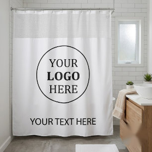 Rideaux De Douche Logo Promotionnel Personnalisé – Aucune Commande M