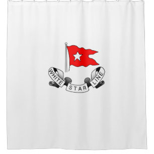 Rideaux De Douche Logo RMS Titanic White Star Line - Étoile Drapeau