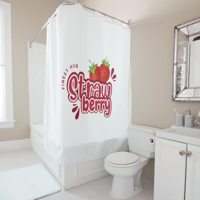 Rideaux De Douche Logotype Illustration Logo Œuvre d'art (En situation)