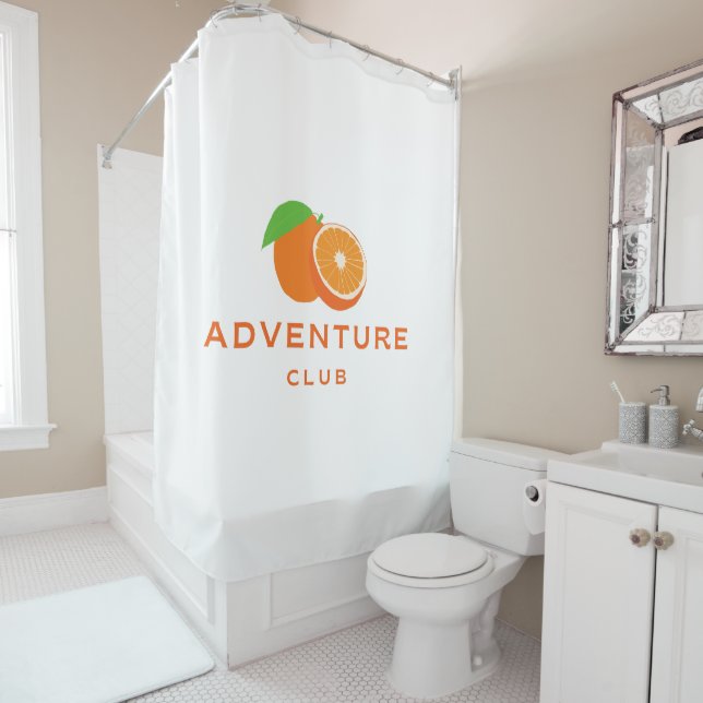 Rideaux De Douche Logotype Logo Illustration Œuvre (En situation)