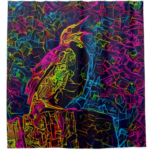 Rideaux De Douche L'oiseau solitaire 3 (Devant)