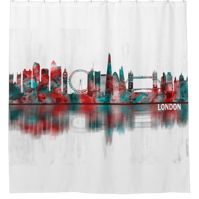 Rideaux De Douche London England Skyline (Devant)