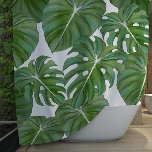 Rideaux De Douche L'oreille d'éléphant tropicale de philodendron