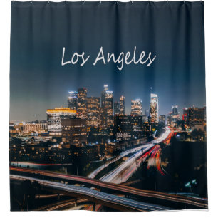 Rideaux De Douche Los Angeles California City Skyline la nuit