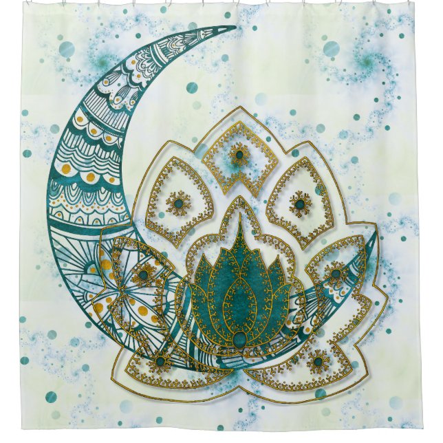 Rideaux De Douche Lotus Rising (Devant)