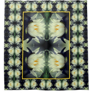 Rideaux De Douche Lotus Water Lily Flower Abstrait