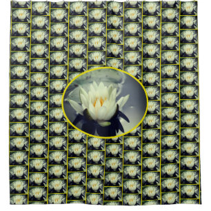 Rideaux De Douche Lotus Water Lily Motif