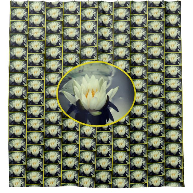 Rideaux De Douche Lotus Water Lily Motif (Devant)