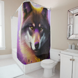 Rideaux De Douche Loup en pourpre