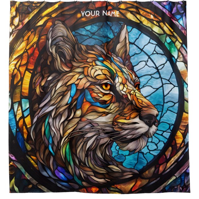Rideaux De Douche Loup en verre doux Imaginaire (Devant)