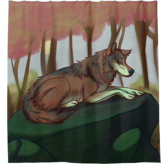 Rideaux De Douche Loup européen (Devant)