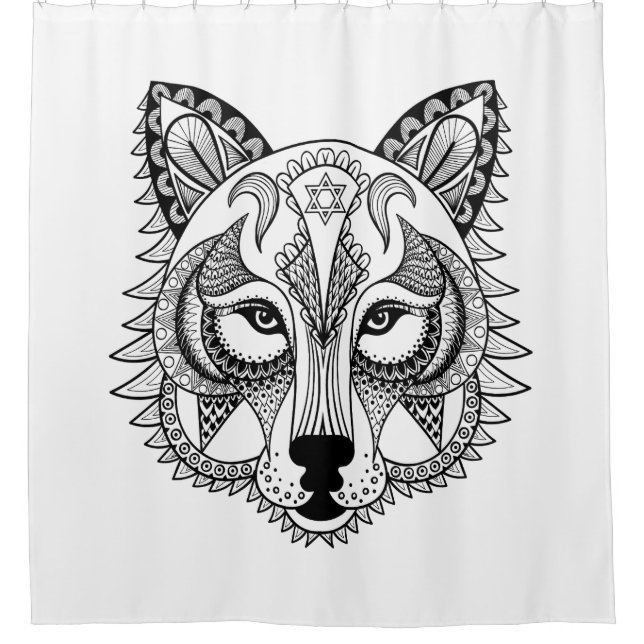 Rideaux De Douche Loup inspiré (Devant)
