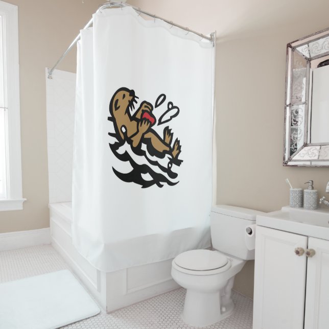 Rideaux De Douche Loutre de mer (En situation)