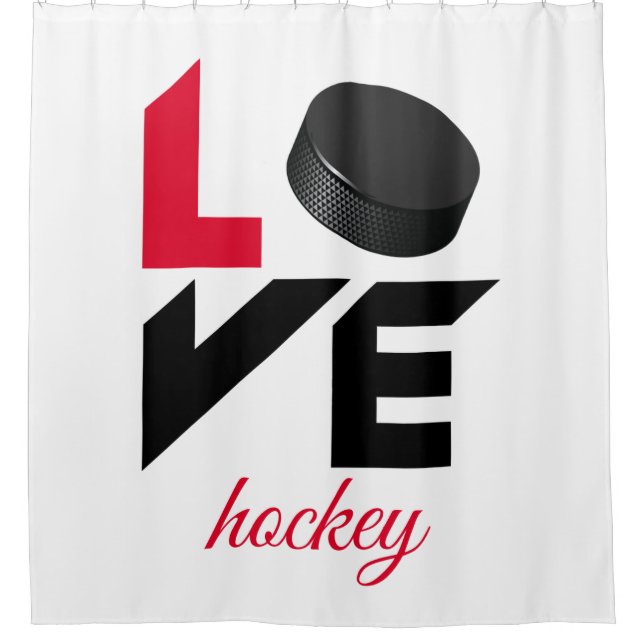 Rideaux De Douche Love hockey (Devant)
