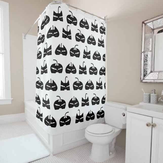 Rideaux De Douche Lucky Black Cats Amigos (En situation)