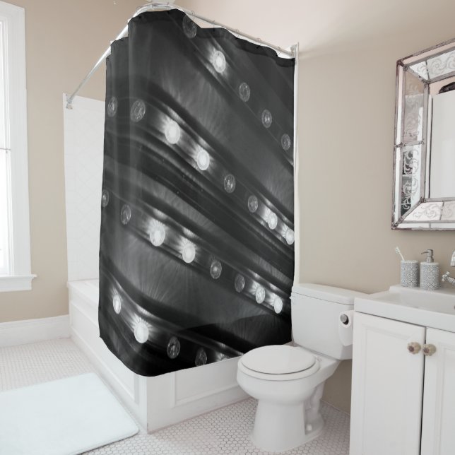 Rideaux De Douche Luminaires noir et blanc (En situation)