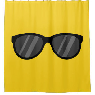 Rideaux De Douche Lunettes de soleil de dessin cool