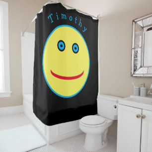 Rideaux De Douche Lustiges Gesicht mit Ihrem Namen