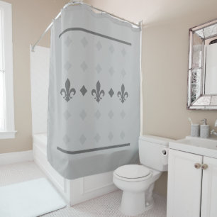 Rideaux De Douche Luxe Moderne Rétro Élégant Fleur De Lis