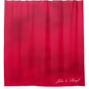 Rideaux De Douche Luxe Ruby Red Foil Texture personnalisée