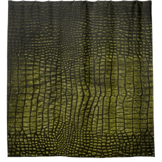Rideaux De Douche Luxueuse texture de peau de crocodile foncé.