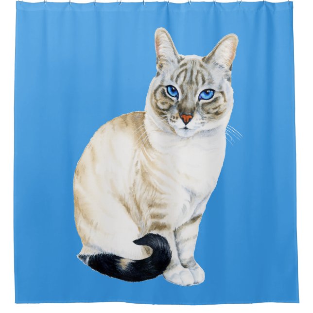Rideaux De Douche Lynx Point Siamese Chat (Devant)