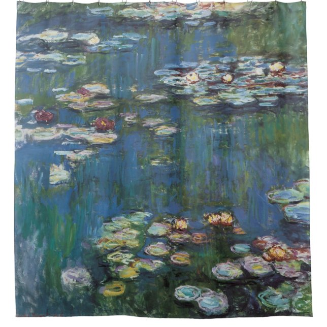 Rideaux De Douche Lys d'eau de Claude Monet, peintre impressionniste (Devant)