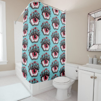 Rideaux De Douche Macabre Eye Melt Déplaisant Psychedélique Dark Art