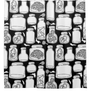 Rideaux De Douche macabre spécimens médicaux noir blanc gothique