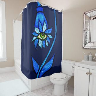 Rideaux De Douche Macabre Witchy Fleur oeil Déplaisant Éffrayant ble