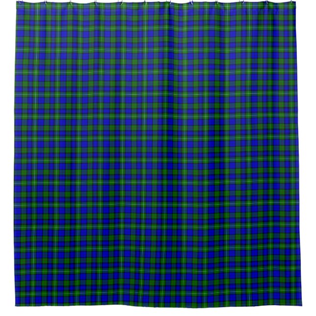 Rideaux De Douche MacKenzie tartan bleu vert plaid (Devant)