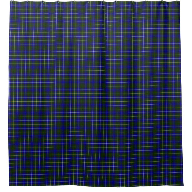 Rideaux De Douche Macneil de Barra tartan bleu vert carreau (Devant)