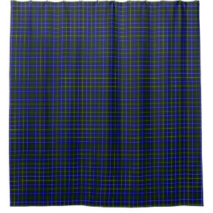 Rideaux De Douche Macneil de Barra tartan bleu vert plaid