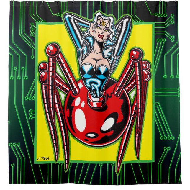 Rideaux De Douche Madam Mechanism™/Mecha Araignée (Devant)