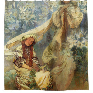 Rideaux De Douche Madonna Of The Lilies 1905