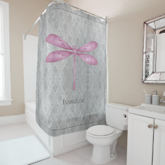 Rideaux De Douche Magenta Dragonfly Damas