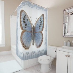 Rideaux De Douche Magnifique et élégant papillon bleu