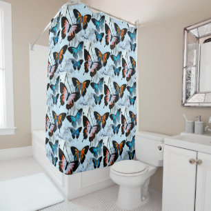 Rideaux De Douche Magnifique royaume de Morpho papillons arc-en-ciel