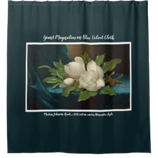 Rideaux De Douche Magnolias sur le Blue Fine Art