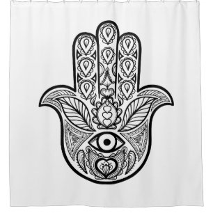 Rideaux De Douche Main inspirée de Hamsa