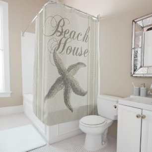 Rideaux De Douche Maison de plage Starfish Bord de mer Côté côte