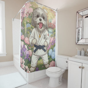Rideaux De Douche Maître de Judo Shih Tzu