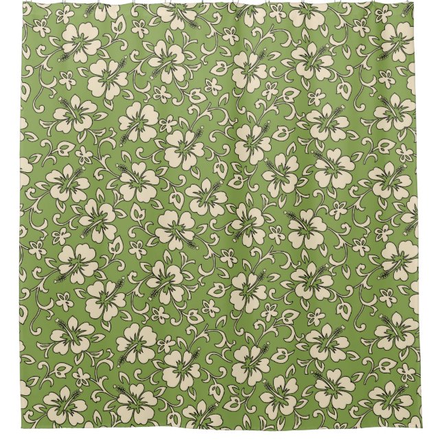 Rideaux De Douche Malia Hibiscus Pareau Floral Hawaiian Pareau (Devant)