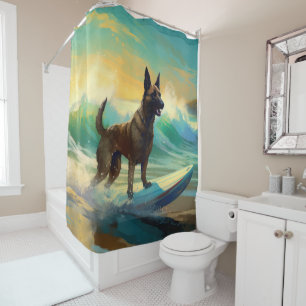 Rideaux De Douche Malinoi Beach Surf Peinture belge