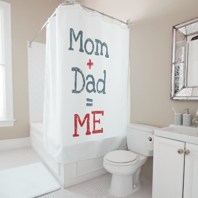 Rideaux De Douche Maman et Papa c'est Moi (En situation)