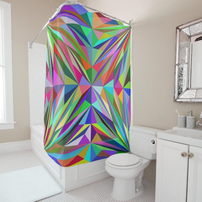 Rideaux De Douche Mandala Abstrait (En situation)